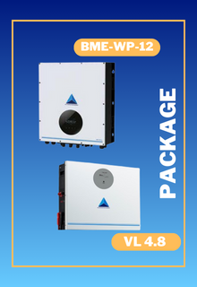 BME Three Phase Hybrid 12kW Inverter with BME VL4.8 5kWh 51.2V x 2