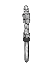 KD Solar hanger bolt for a wood substructure