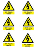 Battery Hazard label ( 6 x DC Supply ) - [The Power Store]